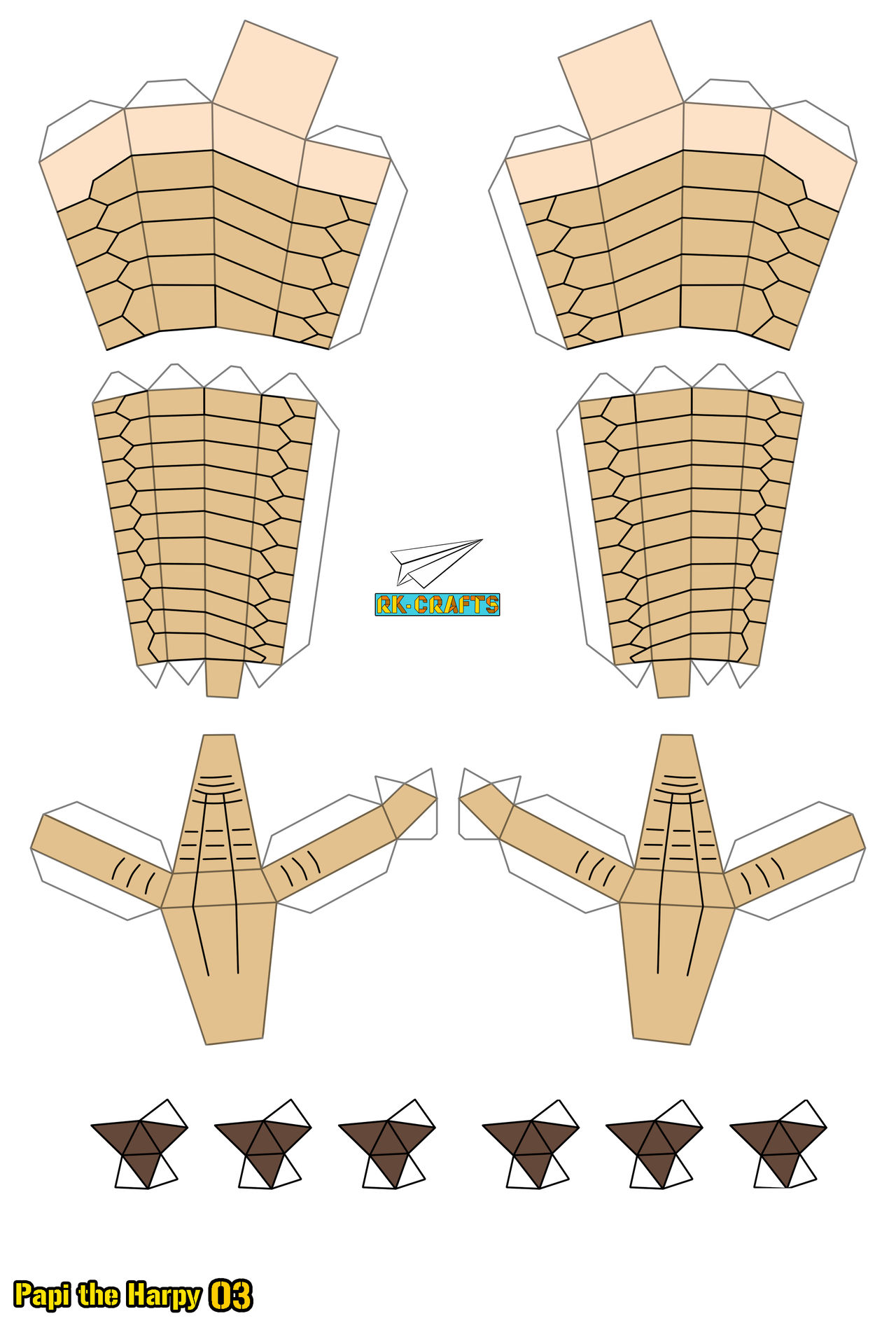 Papi the Harpy Papercraft 3 by RK-Crafts on DeviantArt