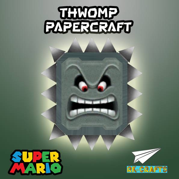 Super Mario Bros / Thwomp Papercraft by RK-Crafts on DeviantArt