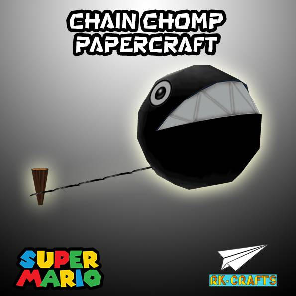 Super Mario Bros / Chain Chomp Papercraft by RK-Crafts on DeviantArt