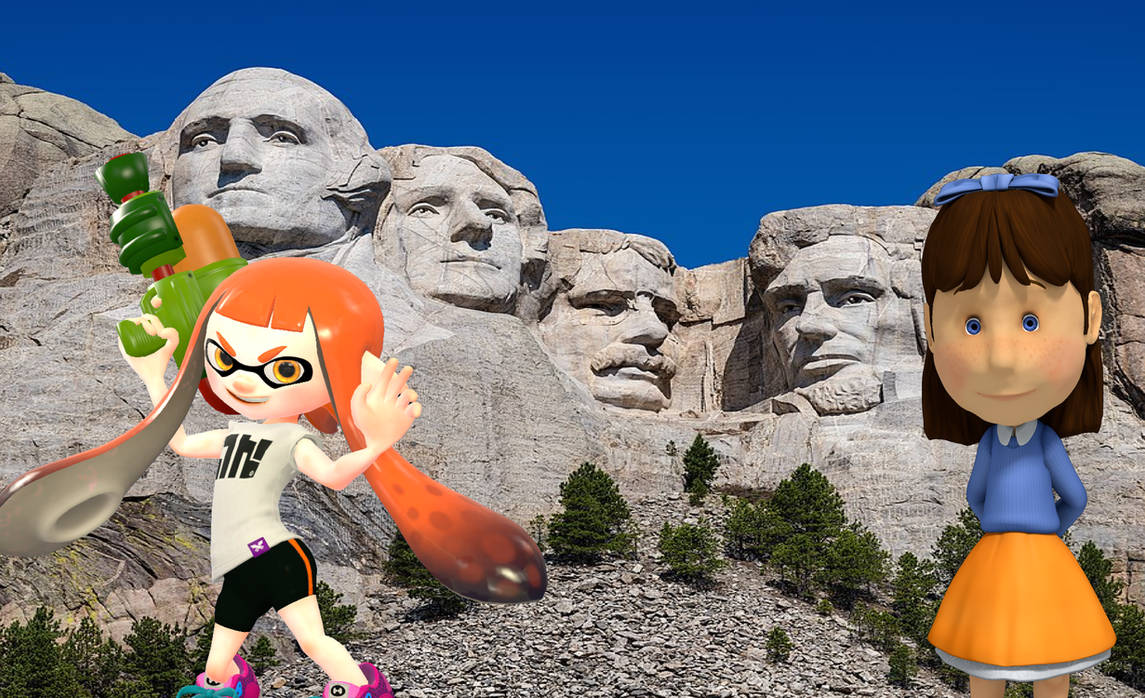 Mount Rageon Inklings Inkling girl and Florence at Mt Rushmore by lemonface2001 on DeviantArt
