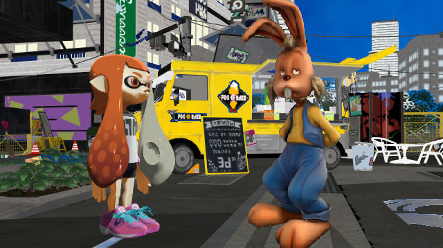 Inkling girl meets Dylan the Rabbit by lemonface2001 on DeviantArt