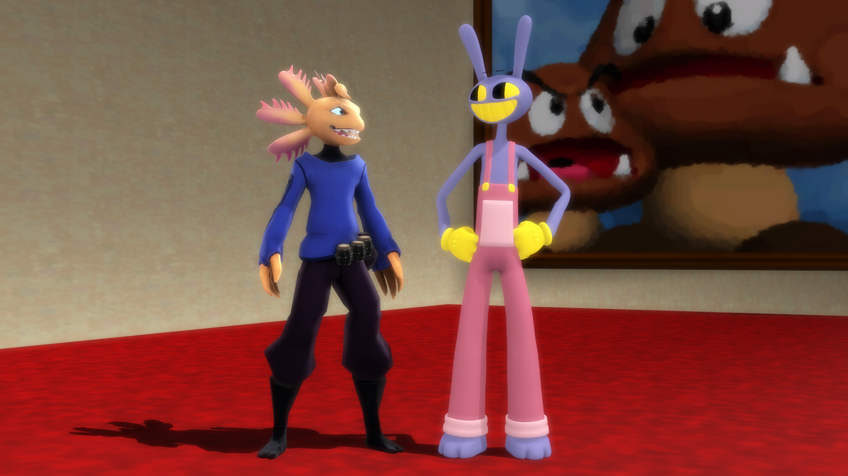 Axol meets Jax by lemonface2001 on DeviantArt