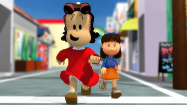 Little Lulu and Florence on the run