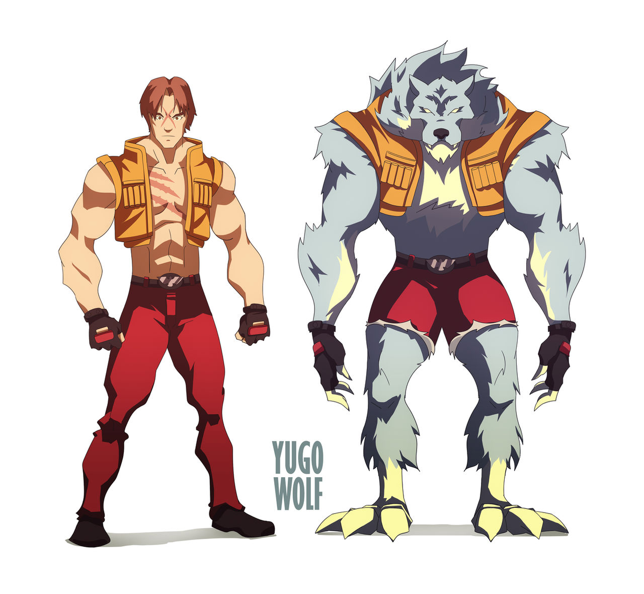 Character Design Blood Roar - Yugo the Wolf