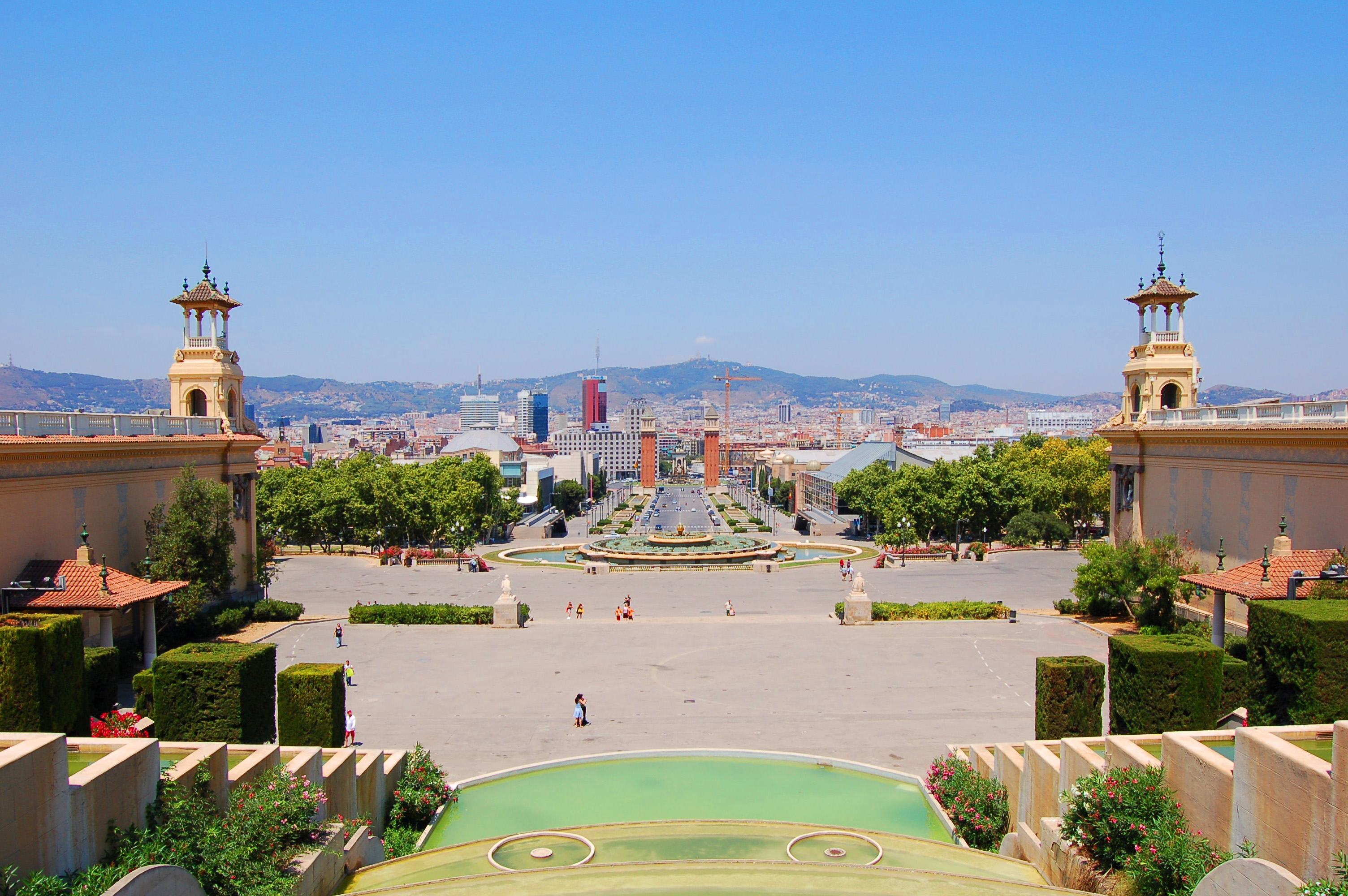 Wideangle View from Montjuic Palace