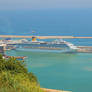 Costa Concordia Docked in Barcelona