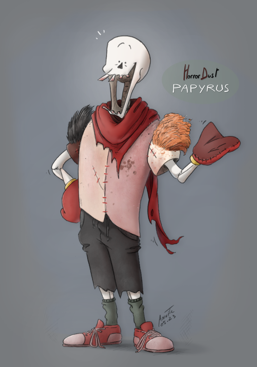Distressed Papyrus HorrorDust Papyrus by AnnitArt on DeviantArt