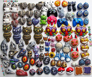 90+ Handsculpted/painted IDEATIONOX misc charms