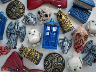 Doctor Who inspired clay charms!