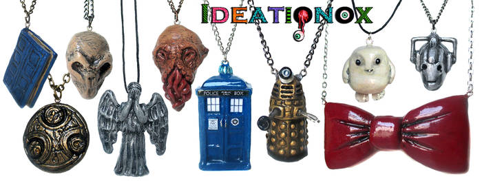 Doctor Who inspired clay necklace collection!