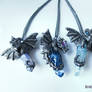 Little Dragons on Crystals (necklaces)