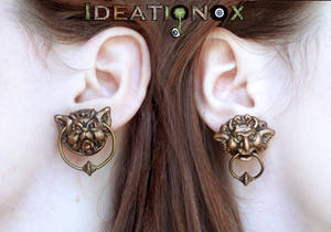 Labyrinth Door Knocker Earrings! by Ideationox