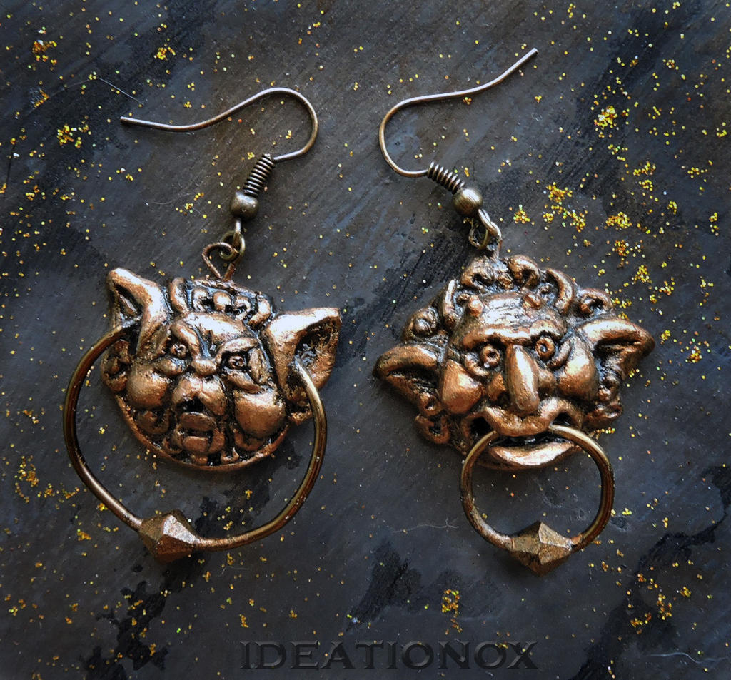 Labyrinth Door Knocker Earrings By Ideationox On Deviantart