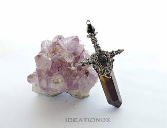 Ideationox Crystal Sword Charm Dark Elven Knight