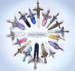 March Crystal Sword Charms - Ideationox