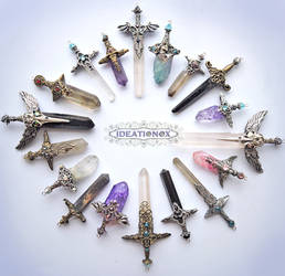 April Crystal Sword Charms - Ideationox