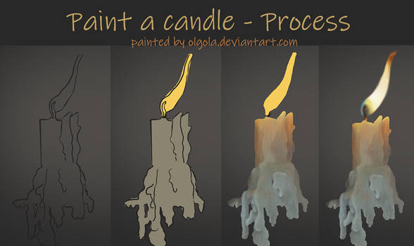 Paint a candle - process