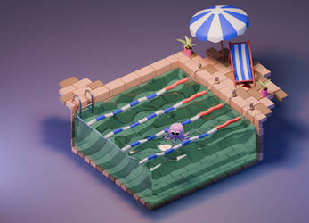 Day at the swimming pool