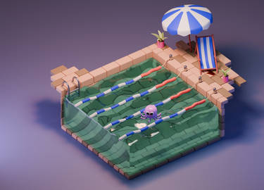 Day at the swimming pool