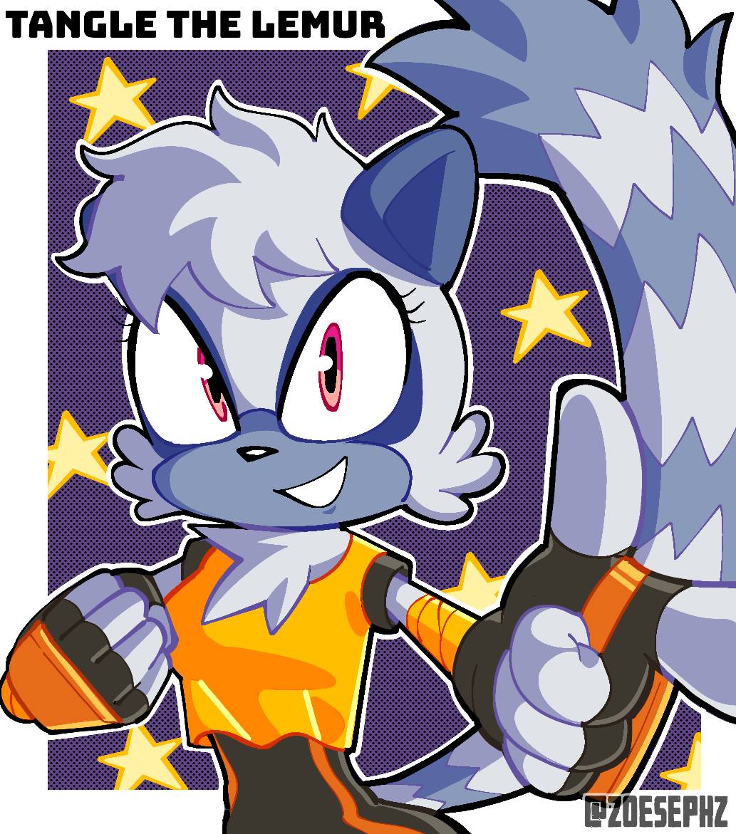Sonic Riders Tangle Tangle the Lemur ( From the Sonic Comic Books ) by Zoesephz on DeviantArt