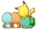 Tiny Kanto Starters by kvcl