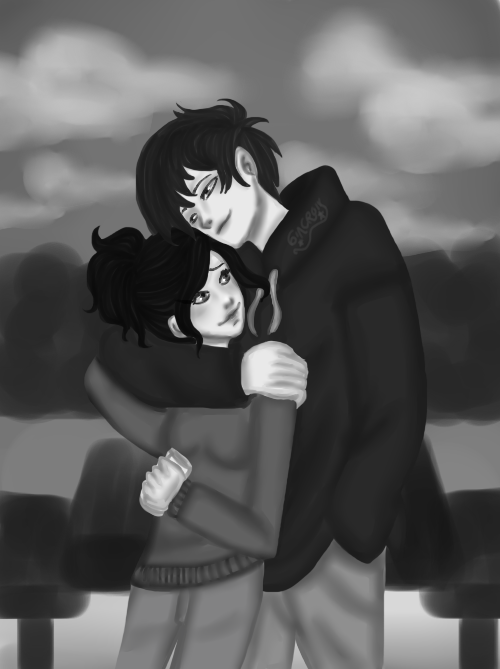Dibujo de pareja blanco y negro by Gin-Croix on DeviantArt Dibujo de pareja blanco y negro by Gin-Croix on DeviantArt