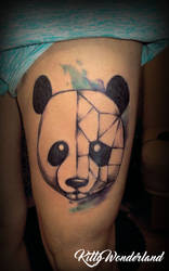 watercolor geometric panda