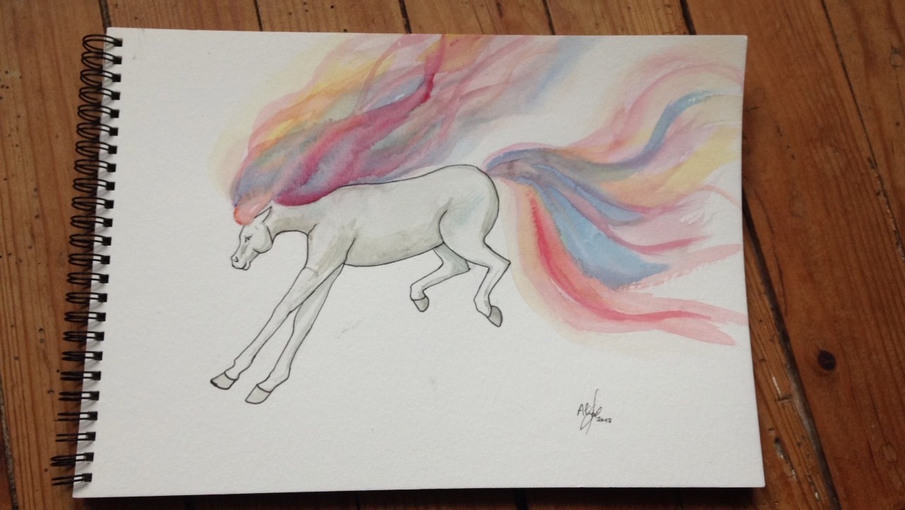Fils des etoiles - Aquarelle by FlashRa