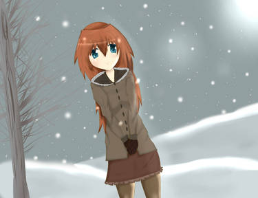 winter anime girl