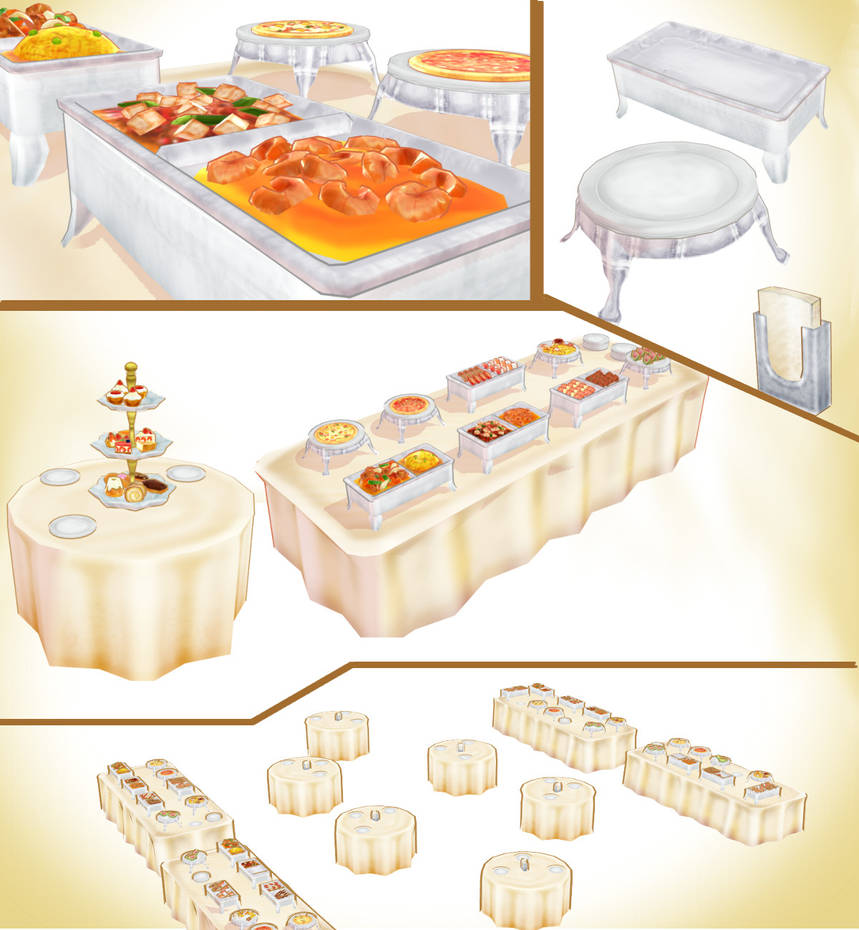Deviantart Buffet MMD Buffet Party Set ver1.0 by yoshxxmmd on DeviantArt