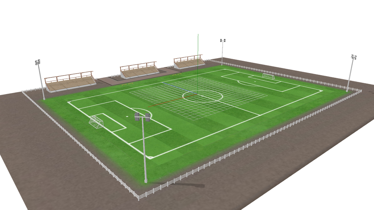 MMD LowPoly Soccer Football Field by yoshxxmmd on DeviantArt