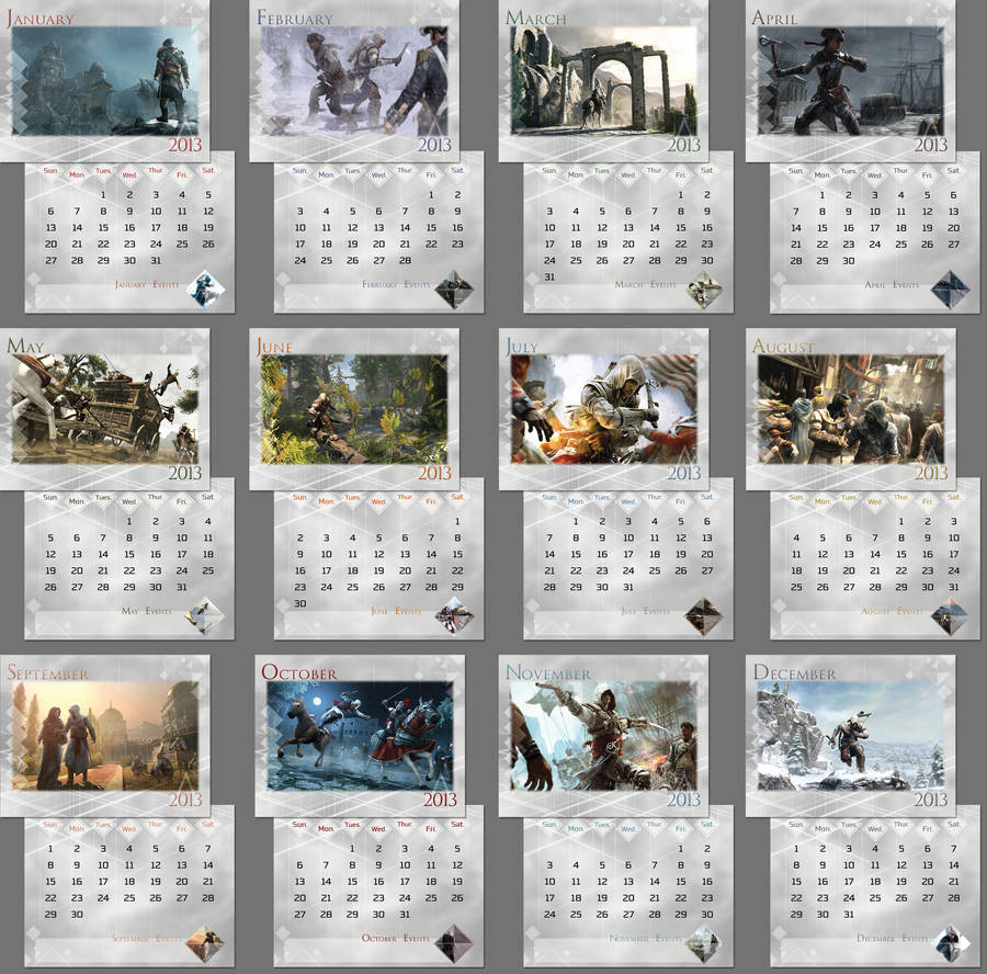 Assassin's Creed Calendar, 2013