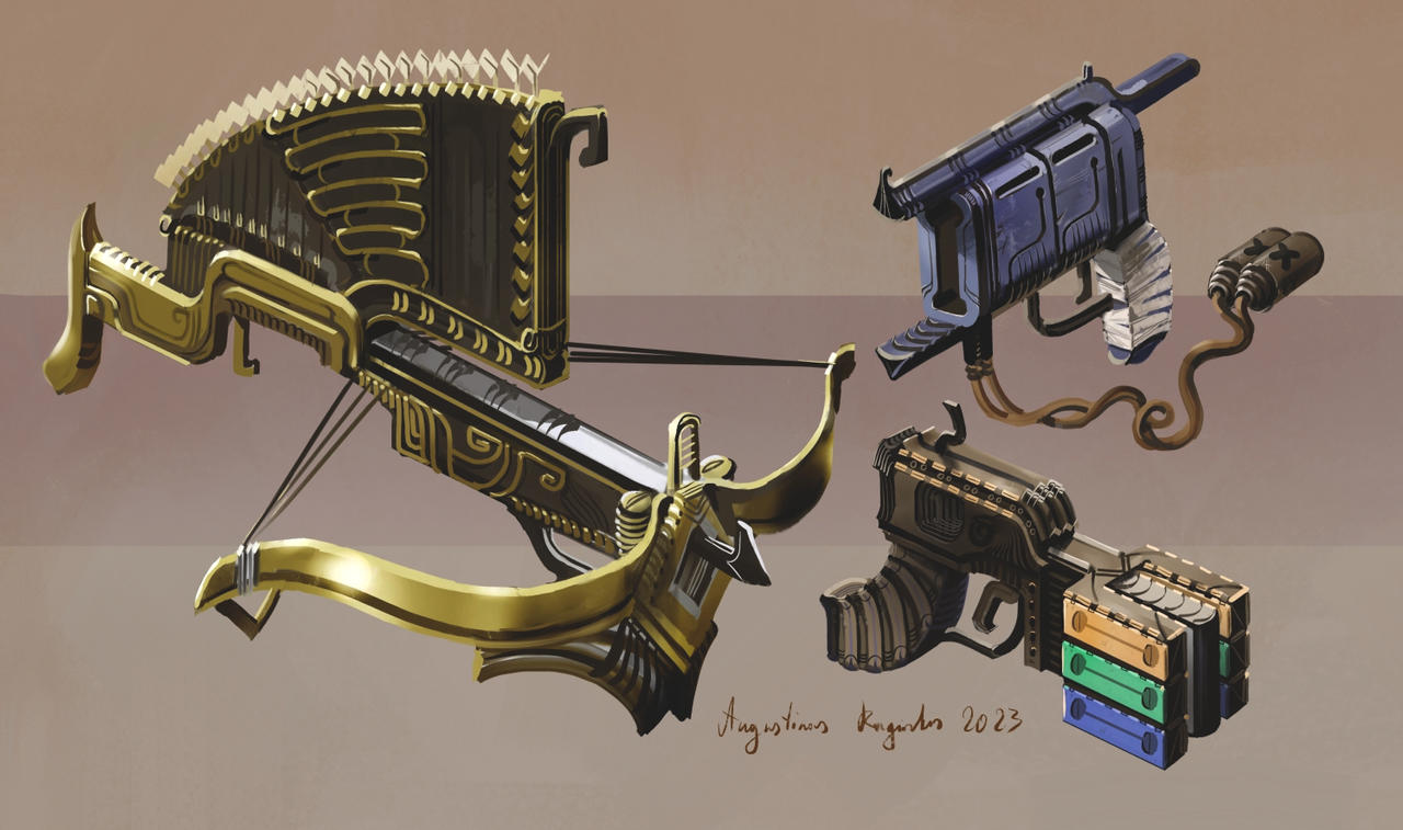 Steampunk Weapons by AugustinasRaginskis on DeviantArt