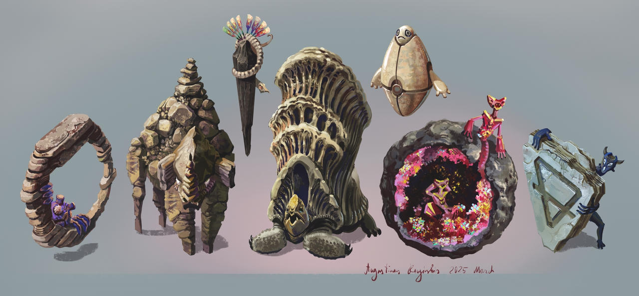 Rock Element Deviantart Stone Elementals by AugustinasRaginskis on DeviantArt