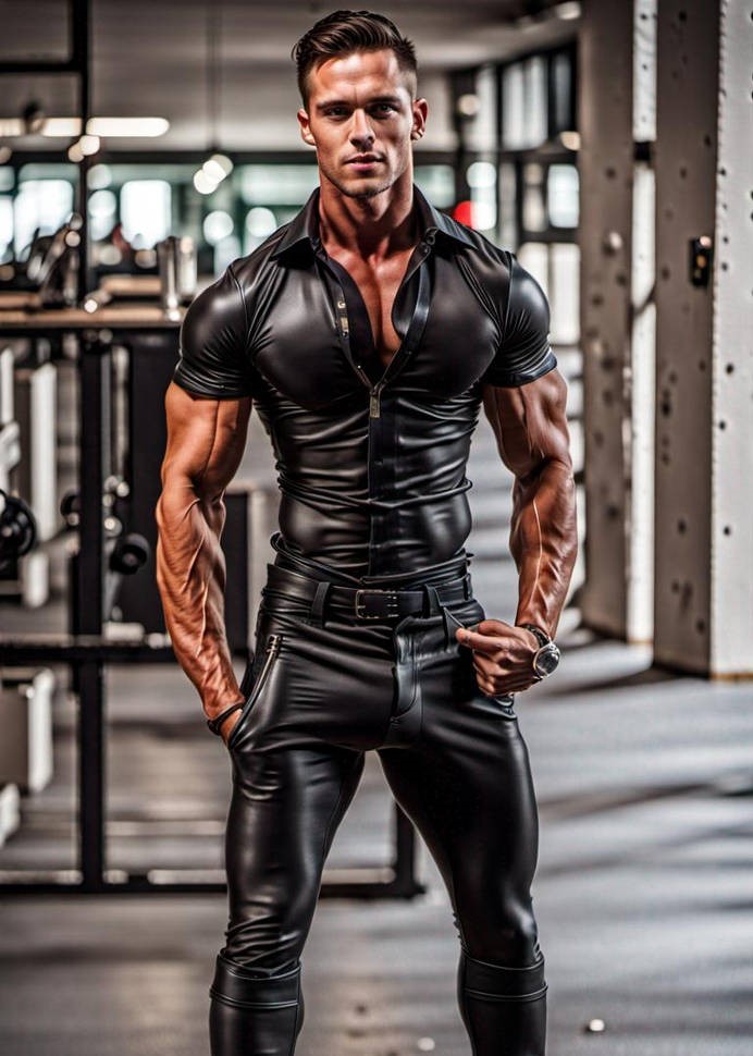 Deviantart Guy Model hot muscle leather guy 3 by Stelios1977 on DeviantArt