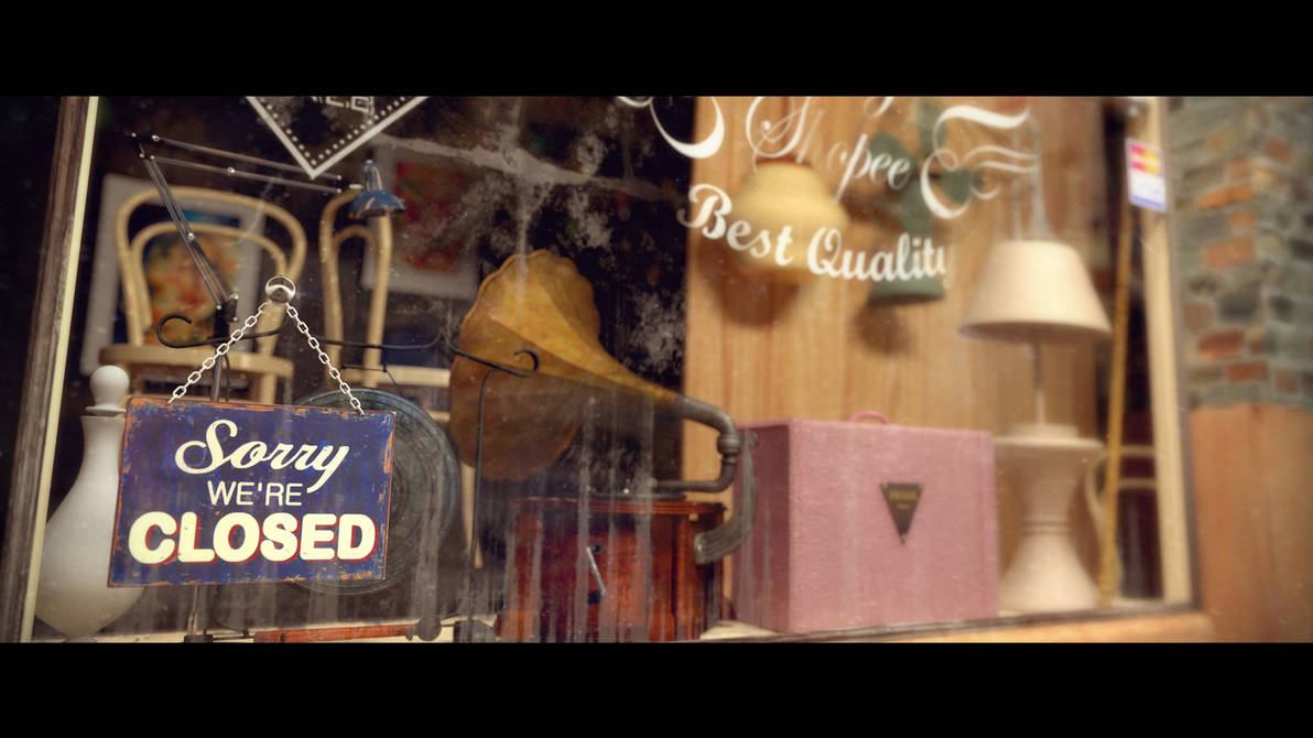Closed shop window by abhinendrachauhan