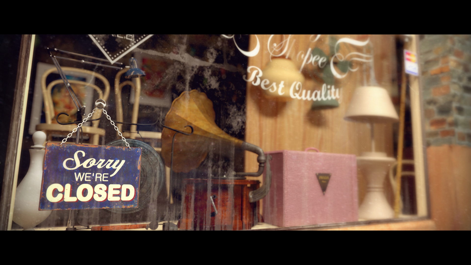 Closed shop window by abhinendrachauhan