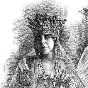 A Close-Up of Queen Marie's Pen and Ink Portrait