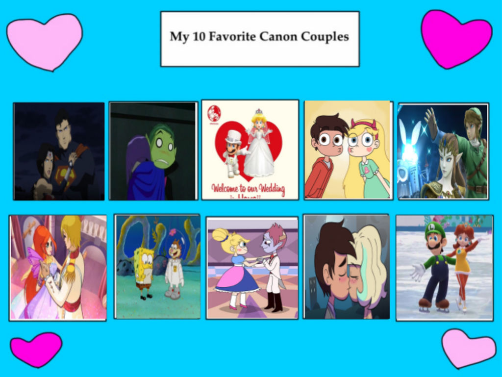 Top 10 Favorite Canon Couples By Princessflamefigher On Deviantart