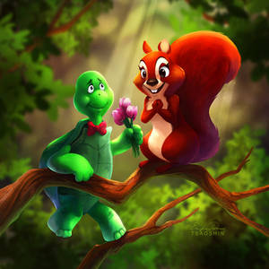 Turtle and Squirrel by TsaoShin Turtle and Squirrel by TsaoShin