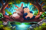 Totoro and Snorlax