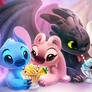 Double Date - Stitch Angel Toothless Light Fury