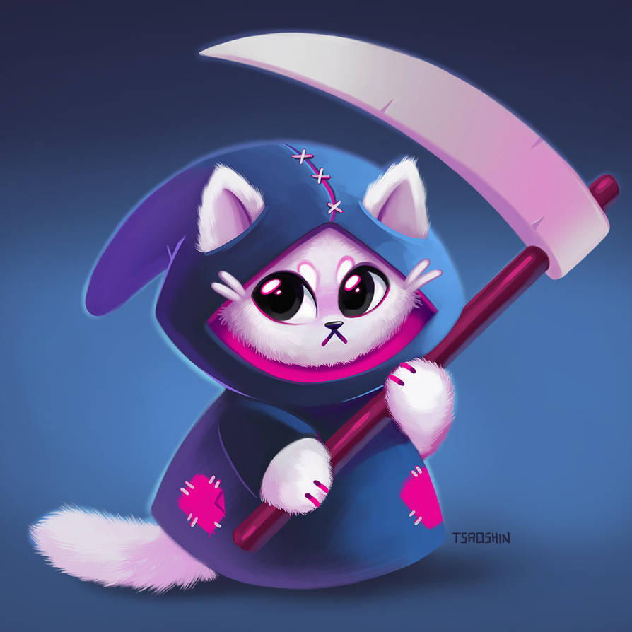 Bleood Rapper Cat Grim Reaper Cat by TsaoShin on DeviantArt