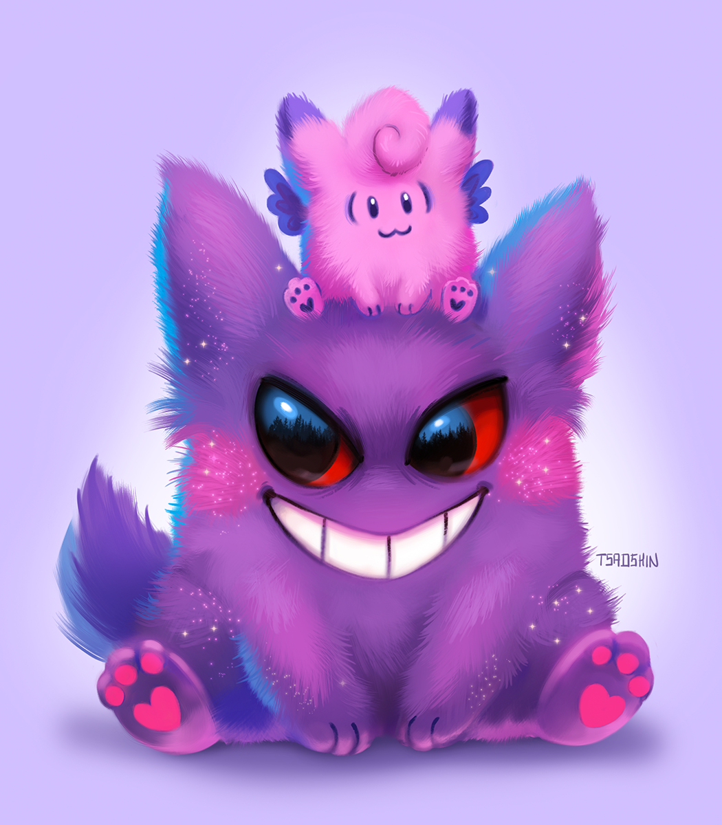 Theory Clefable and Gengar by Jorge5H on DeviantArt