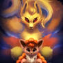 Vulpix and Ninetales