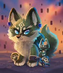 Wolf Link and Midna by TsaoShin