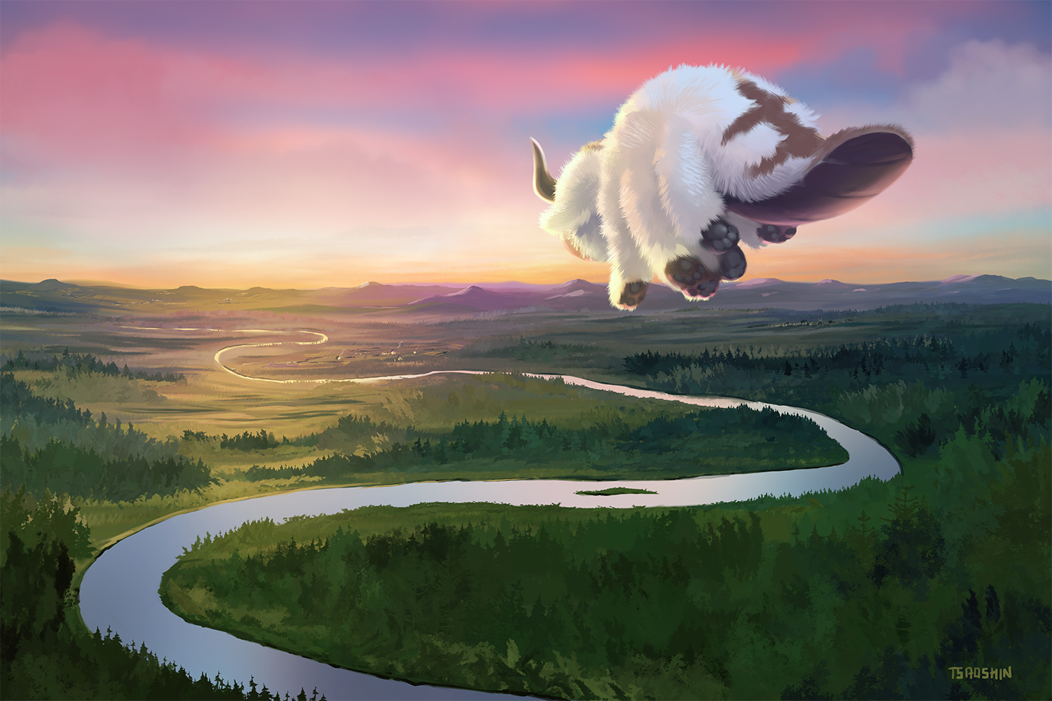 Appa Sunset by TsaoShin on DeviantArt