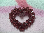 Red beaded Heart by lenneheartly