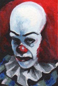 IT Art - Pennywise  Pennywise painting, Scary drawings, Joker tattoo design