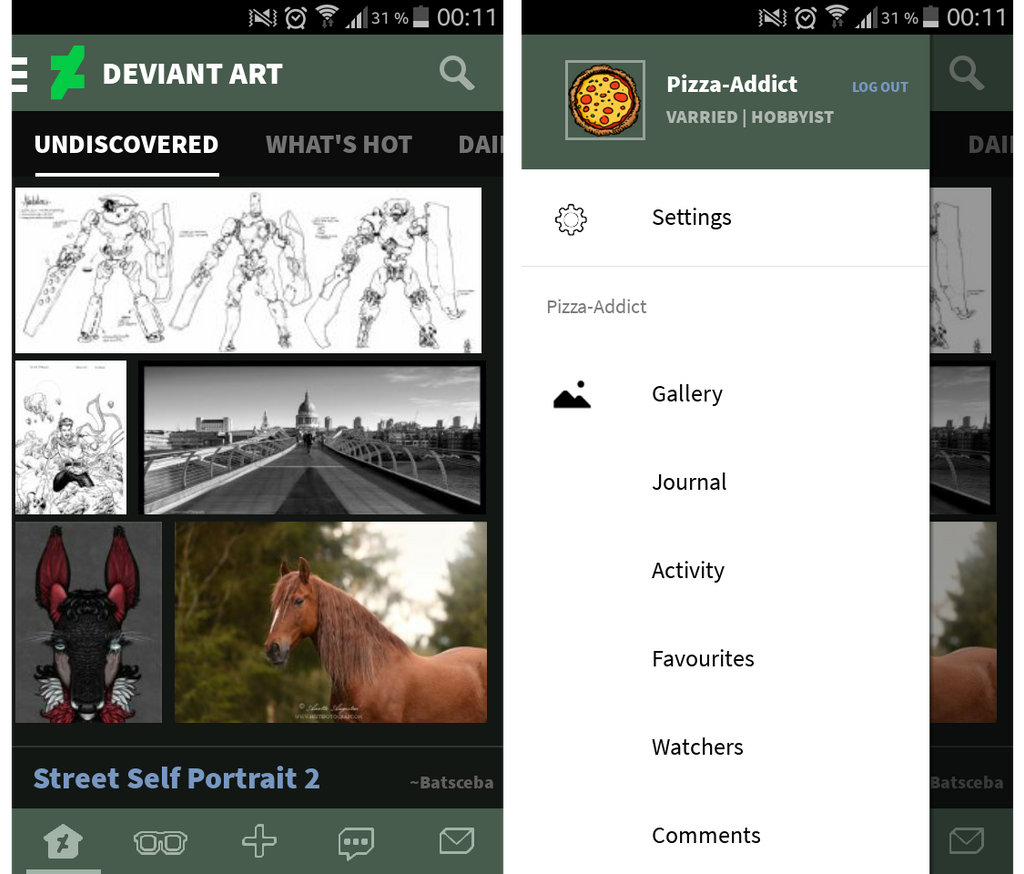 DeviantArt App Redesign Concept by Pizza-Addict on DeviantArt